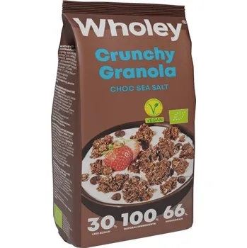Wholey Křupavá granola s čokoládou a mořskou solí BIO 300 g