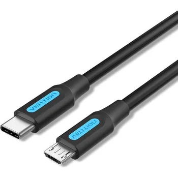 Datový kabel Vention USB-C 2.0 to Micro USB 2A Cable 1.5M Black