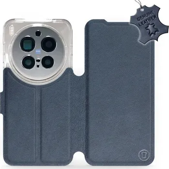 Mobiwear Kožené Flip pouzdro pro Vivo X300 Pro modré