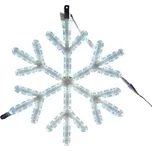 DECOLED LED světelná vločka V, závěsná 3D tisk, pr. 60 cm, ledově bílá