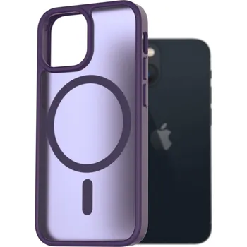 Pouzdro na mobilní telefon AlzaGuard Matte Case Compatible with Magsafe pro Apple iPhone 13 mini tmavě fialový