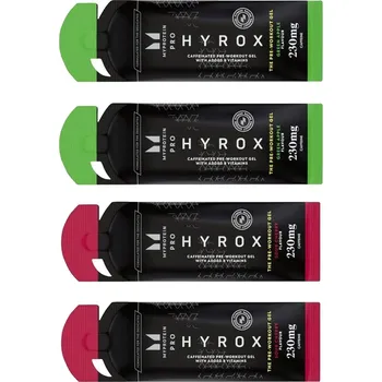 Anabolizér MyProtein Hyrox the Pre Workout Gel 4 x 48 g zelené jablko + višeň