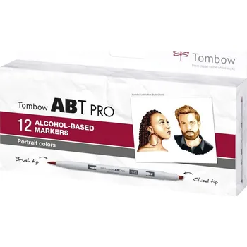 TOMBOW ABT PRO Portrait colours oboustranné - sada 12 ks