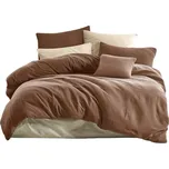 Brotex Mušelínové povlečení 140 × 200, 70 × 90 cm, hnědé