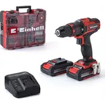 EINHELL Vrtačka AKU s příklepem TE-CD 18/40 Li-i + 64 ks příslušenství, 4513992 (2x2 Ah)