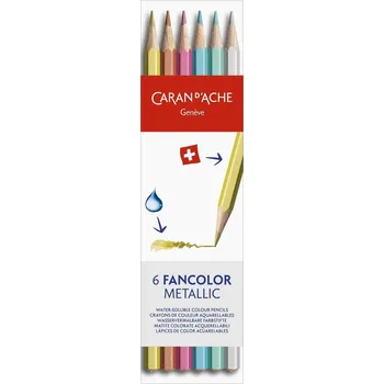 Kresba CARAN D'ACHE Fancolor Metallic 6 barev