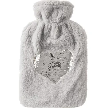 Zdravotnický materiál Orion Termofor guma/polyester glitter SRDCE 1,6 l šedá