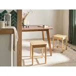 Sada 2 stoliček světle hnědé bambusové dřevo PE ratanové sedadlo styl boho kuchyně jídelna Beliani