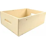 AMADEA Dřevěná bedýnka z masivního dřeva, 39x29x13,5 cm