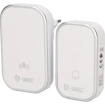 Domovní zvonek Garsaco Domovní bezdrátový zvonek Plumtre 1 bezbateriové tlačítko a 1 přijímač, bílý