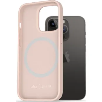 Pouzdro na mobilní telefon AlzaGuard Silicone Case Compatible with Magsafe pro iPhone 14 Pro růžový