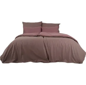 Povlečení B.E.S. - Petrovice Povlečení bavlna double face zip - Hnědé/bordó 140 × 220 cm