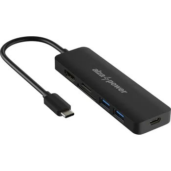 USB hub AlzaPower USB-C Dock Station 6v1 černý