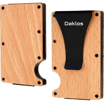 Peněženka Daklos Wood RFID s klipem buk