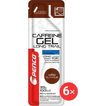 Energetický nápoj Penco Caffeine gel LONG TRAIL 6 x 35 g, káva