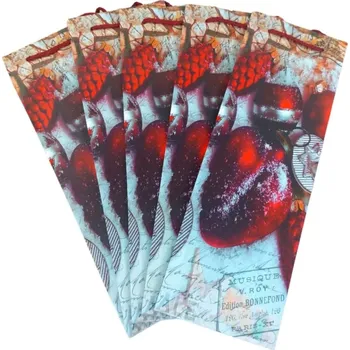 GOBA Vánoční na láhev Červené ozdoby - balení 5 ks