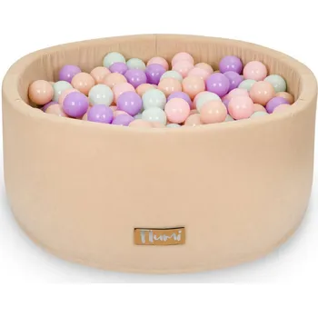 Flumi Bazének s míčky 200 ks béžový, mátovo - fialovo - broskvové míčky