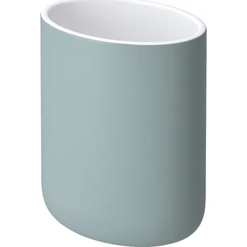 Držák na kartáček IKEA EKOLN Kelímek na kartáčky, kamenina, světle šedotyrkysová