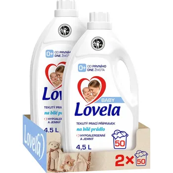 LOVELA Baby tekutý prací přípravek na bílé prádlo 2× 4,5 l (100 praní)