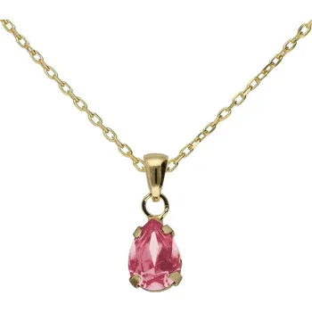 Náramek VICTORIA CRUZ Short Birthstone Rose (Ag925/1000, 2,2 g)