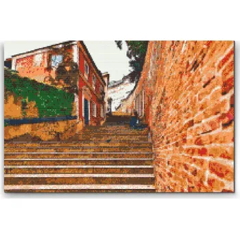 Diamantové malování Painting Queens Diamantové malování Zámecké schody, 80 × 120 cm, s rámem, hranaté