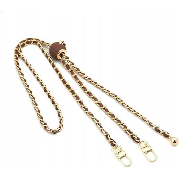 Vodítko pro psa Řetěz / Vodítko s rukojetí GLAMOUR pro všechny modely s max. šířkou 80 mm, HNĚDÁ