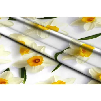 ubrus VELIKONOČNÍ BĚHOUN NA STŮL ŽLUTÝ NARCIS 85 cm x 85 cm