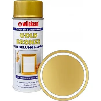 barva na zeď Wilckens Dekorační barva ve spreji bronzově zlatý efekt Goldbronze Veredelungs 400 ml