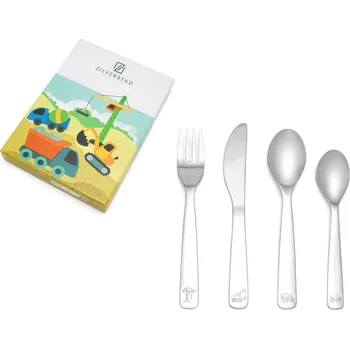 Příbor Zilverstad Sada dětských příborů, Stavební stroje, 4 ks