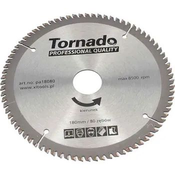 Pilový kotouč Pílový kotúč s SK plátkami 180 x 2,5 x 30, 80 zubov na rezanie hliníka, TORNADO