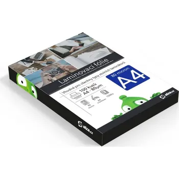 Kancelář Alza – Laminovací fólie – A4 – 80 mikronů – 100 ks