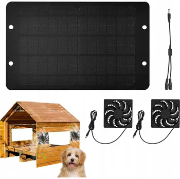 Domácí ventilátor SOLÁRNÍ VENTILÁTOR 5W ODSÁVACÍ DO KUCHYNĚ SKLENÍKU KURNÍKU CHATKY