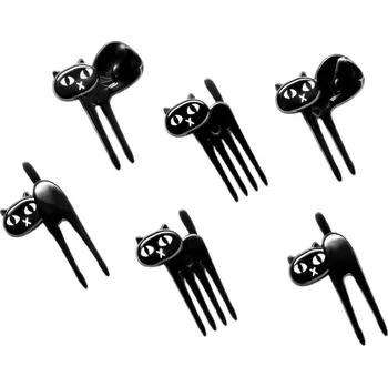 Jednorázové nádobí Alum Party napichovátka Cats – černé kočky