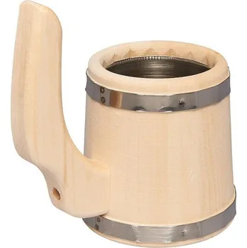 SOTRA Naběračka do sauny, dřevěná s nerezovou vložkou 0,5 l