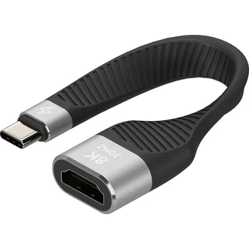 Datové redukce AlzaPower FlexCore USB-C 4 Gen 2 (M) to HDMI 2.1 (F) 8K 30Hz černý