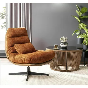 Křeslo Křeslo FELICIA RAVEN, Skořicová 44/Ekokůže 233