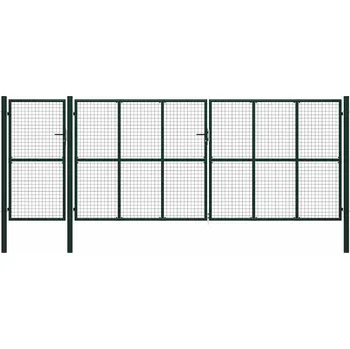 brána Brána na plot se zámkem Zelená 175 cm Ocel IM_144320