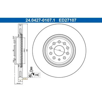 Brzdový kotouč Brzdový kotouč ATE 24.0427-0107.1