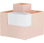 DELI Linfini 4 oddíly + 1 vyjímatelný box, plastový, růžový