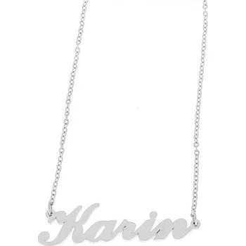 Náramek Ewena Řetízek z oceli se jménem Karin stříbrný