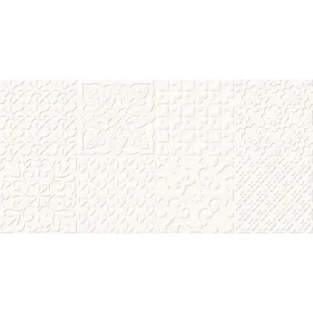 OBKLAD ALTERIO WHITE PATCHWORK STRUCTURE SATIN 29,8X59,8