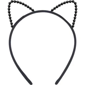 Pokrývka hlavy Guirca Čelenka kočka Halloween černá