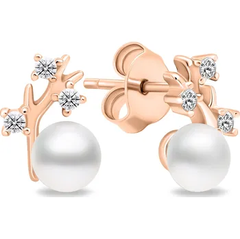 Oblečení a móda Brilio Silver EA622R bronzové s pravými perlami (Ag 925/1000, 0,96 g)