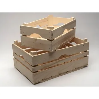 Dřevěná bedýnka s úchytkami, Varianta malá