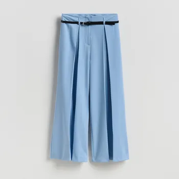 Dámské kalhoty Reserved - Kalhoty se sklady - světle modrá - 732JC-50X - 732JC-50X-M