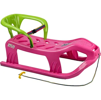 Sport Plastové sáně Snow Star s opěrkou - růžové