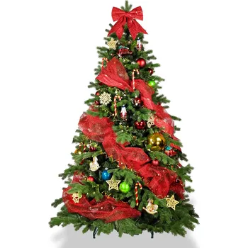 LAALU Vánoční stromek zdobený - SYMBOL VÁNOC, 152 ks ozdob,240 cm