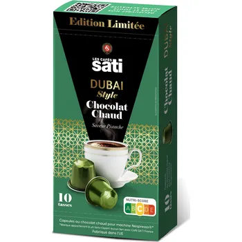 Café Sati Chocolat Chaud DUBAI STYLE 10 kapslí