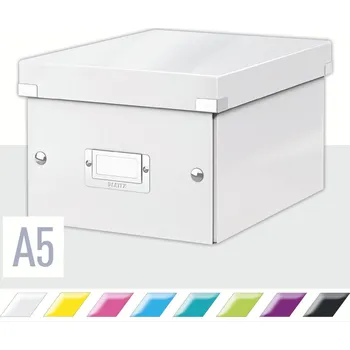 Kancelář LEITZ WOW Click & Store A5 22 x 16 x 28.2 cm, bílá