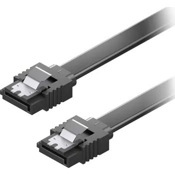 Kabel AlzaPower SATA 3.0 6Gbps 0.3m černý